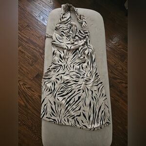 Elegant Zebra Print Dress